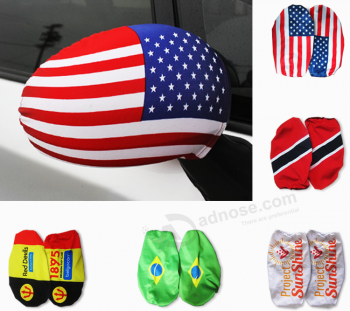 Heat transfer printing country flag car mirror flag cover for sport events