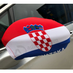 Groothandel gedrukte sport fans auto spiegelklep vlag op maat