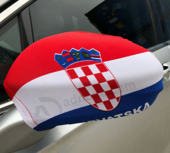 Wholesale printed sport fans car mirror cover flag custom