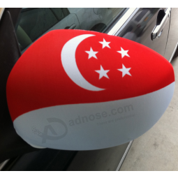 Copertura della bandiera di singapore specchio personalizzato auto di alta qualità