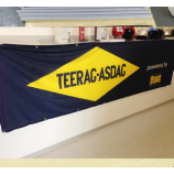 Indoor tentoonstelling spanning rechte achtergrond polyester stof banner