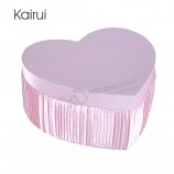 Heart shaped gift box for wedding and party fancy romantic flower box satin packaging box with your logo