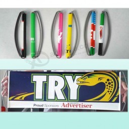 2025 Promotional advertising PET hand roll up banner hand held scrolling banner