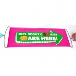 PET hand roll up banner hand held retractable scrolling banner with high quality and any size