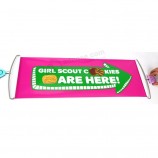 PET hand roll up banner hand held retractable scrolling banner