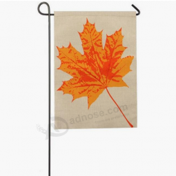 Double side printed burlap garden flag for decoration