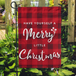 Double sided printing decorative garden flag for Christmas Day