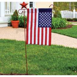 Waterproof decorative america garden flags with metal stand in the gareden