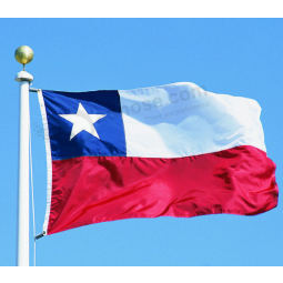 Promoção bandeiras nacionais do chile do poliéster 3x5ft