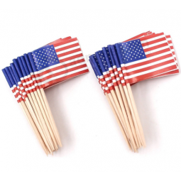 American USA Flag Party Cupcake Topper Food Picks