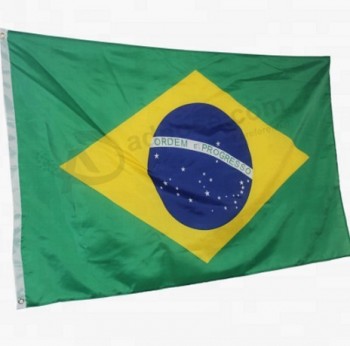 Prezzo di fabbrica poliestere bandiera nazionale bandiera del paese brasile
