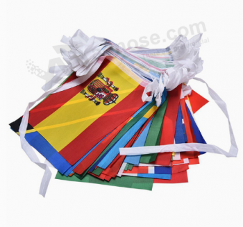 Lavável festa usar poliéster país string bunting bandeiras