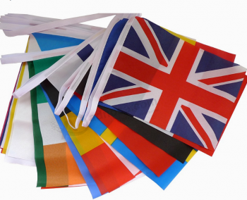 Banderas nacionales del reino unido del empavesado para british