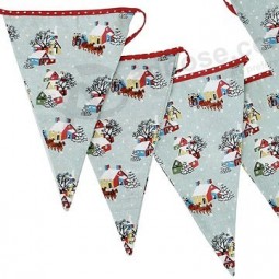 Polyester small string flag christmas bunting banner