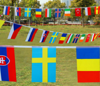 Benutzerdefinierte dekorative hängende Zeichenfolge Flagge für Zeremonien