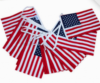 Bandeira feita sob encomenda dos EUA da bandeira da corda da tela da estamenha