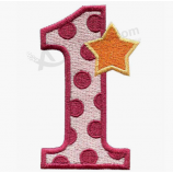 Cheap numbers letters patch custom chenille patches