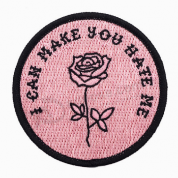 Mode-design kleding stok op 3d bloem borduurwerk rose pactches