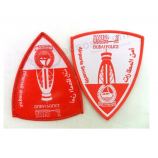 Durable overlock adhesive jacquard woven patch for jeans