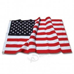 Preço barato atacadista 3x5 bordado nylon americano nos bandeira nacional para venda
