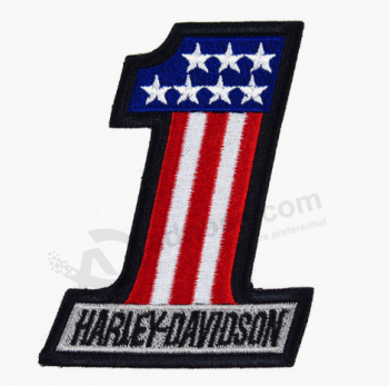 High quality embroidery patterns embroidered number patches