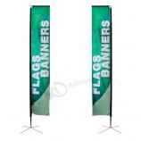 Outdoor Straight Rectangular Flags And Banners Polyester Beach Flag For Promotional Advertising Exhibition Event