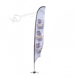 China suppliers wholesale custom outdoor feather teardrop beach flag with your logo