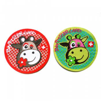 High quality  sew on backing woven patch for hat