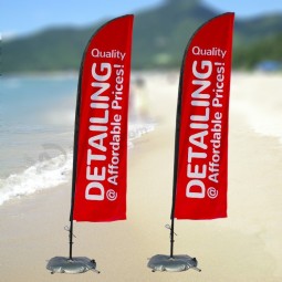 高品質の屋外広告羽根旗カスタムビーチ羽根フライングバナー羽根の旗の極