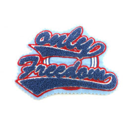 Fashion towel badges sew on embroidery towel patches