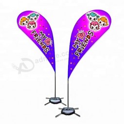 POS System Advertising Outdoor Flying Flag Tear Drop Banner With Pole Stands with high quality