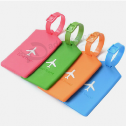Fashionable custom design airplane silicone luggage tag
