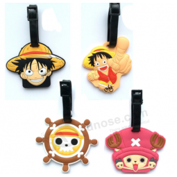 Factory direct price 3d cartoon soft rubber luggage tags