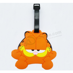 Etiqueta de bolsa de goma animal personalizado silicona etiqueta de maleta de dibujos animados