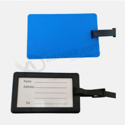 Fashion color blank luggage tag made of silicone