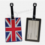 Wholesale silicone rubber luggage national flag tags