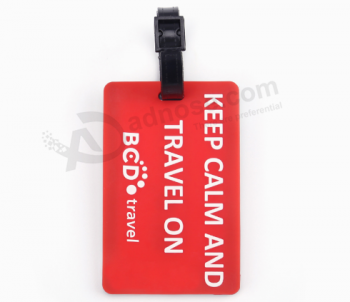 Moda borracha viajar mala tags com cartão de identificação