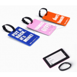 Airplane travel silicone rubber baggage name tag wholesale