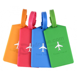 Airplane travel baggage rubber label silicone suitcase name tag