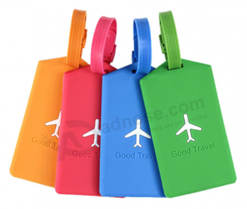Airplane travel baggage rubber label silicone suitcase name tag