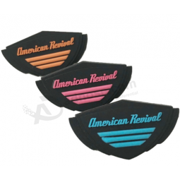Clothes 3D soft rubber patch iron on backing rubber patch