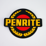 Haak en lus op maat logo soft pvc patch rubberen badge