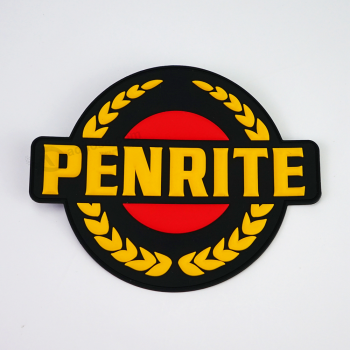 Hook and loop custom logo soft pvc patch rubber badge