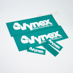 Silicone label embossed logo rubber patch for bag
