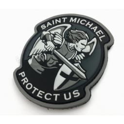 Personalized pvc rubber label tactical rubber logo patch