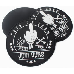 Reliëf logo rubber patch fabrikant zachte rubberen patches voor kleding