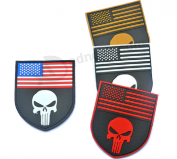 Hook back custom 3d rubber military badge patch
