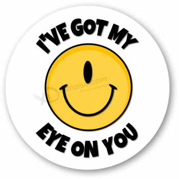 Hete verkoop auto monogram sticker emoji smiley gezicht cirkel sticker