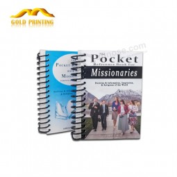 Cheap nice quality pocket book printing with spiral binding