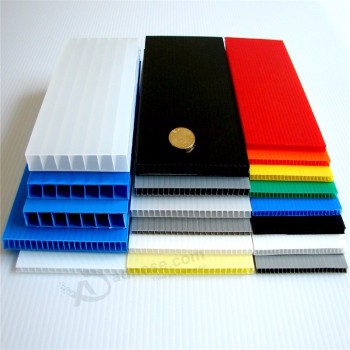 4x8 colored and transparent recycled coroplast pp hollow corrugated plastic sheet